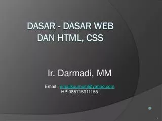 dasar dasar web dan html css