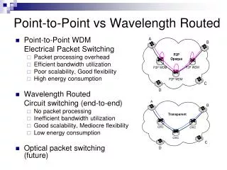 Point-to-Point vs Wavelength Routed