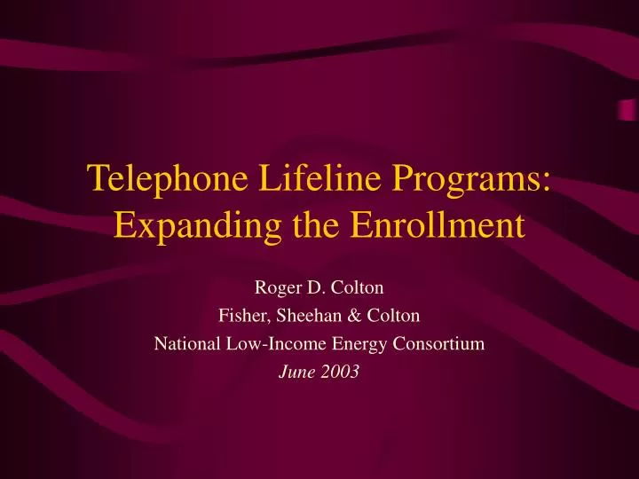 telephone lifeline programs expanding the enrollment