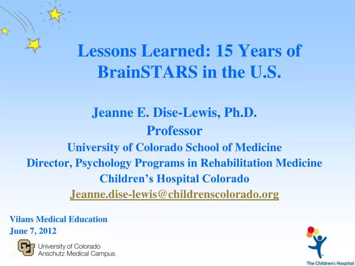 lessons learned 15 years of brainstars in the u s