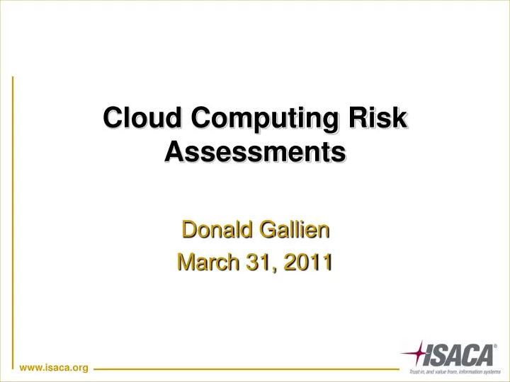 cloud computing risk assessments