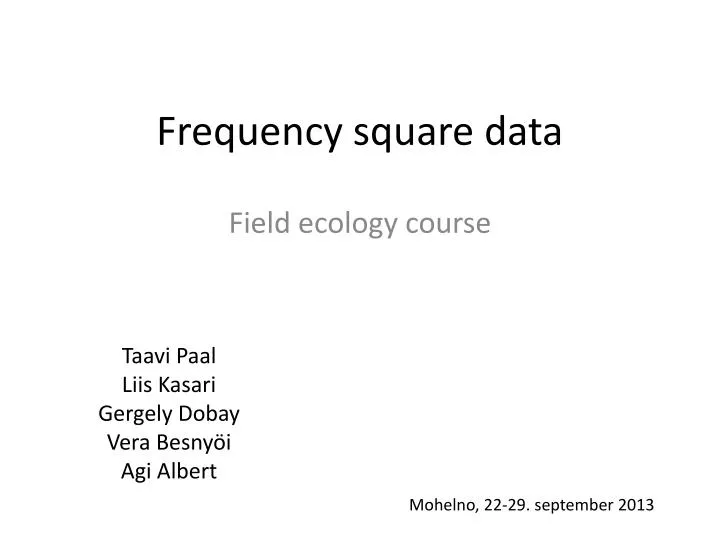 frequency square data
