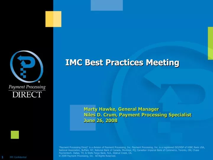 imc best practices meeting