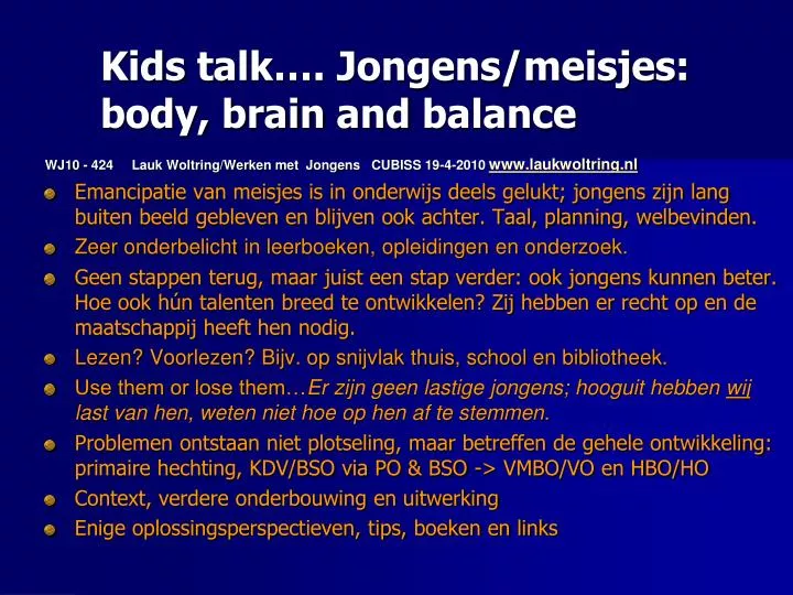 kids talk jongens meisjes body brain and balance