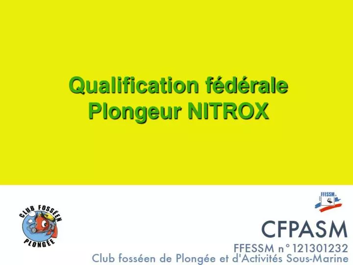 qualification f d rale plongeur nitrox