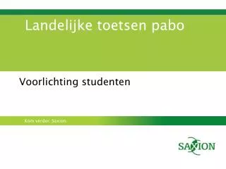 landelijke toetsen pabo