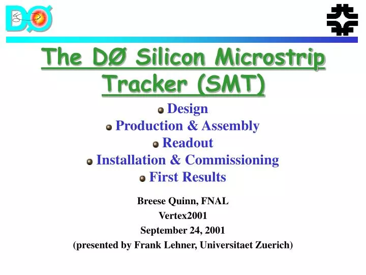 the d silicon microstrip tracker smt