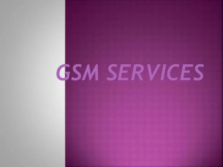 gsm services