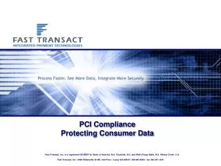 PCI Compliance Protecting Consumer Data