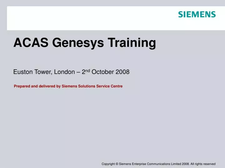 acas genesys training