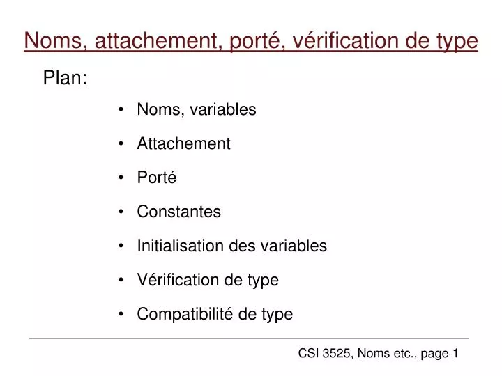 noms attachement port v rification de type