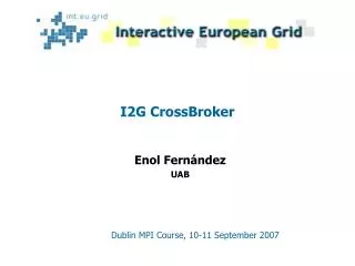 I2G CrossBroker