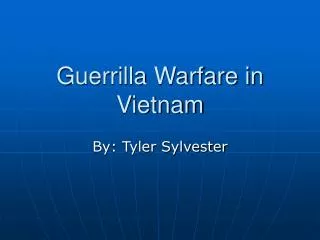 Guerrilla Warfare in Vietnam