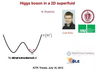 Higgs boson in a 2D superfluid