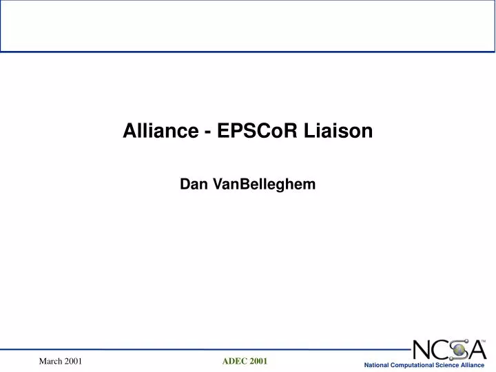 alliance epscor liaison dan vanbelleghem