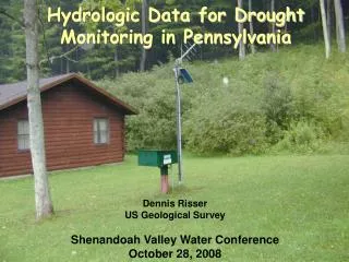 Hydrologic Data for Drought Monitoring in Pennsylvania