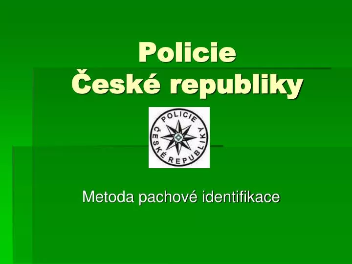 policie esk republiky