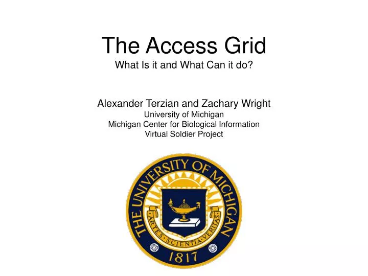 the access grid what is it and what can it do