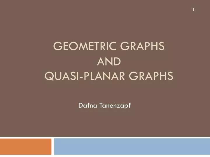 geometric graphs and quasi planar graphs