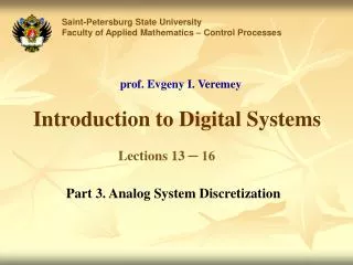 Introduction to Digital Systems