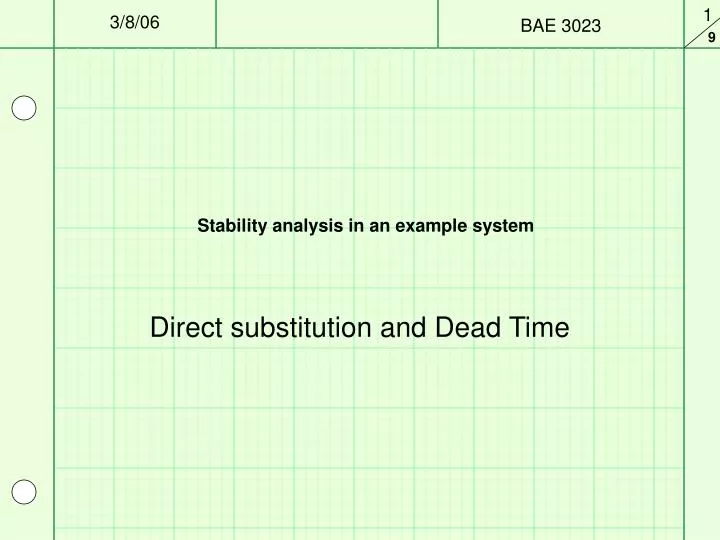 stability analysis in an example system
