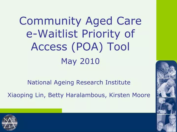 community aged care e waitlist priority of access poa tool may 2010