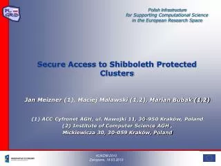 Secure Access to Shibboleth Protected Clusters