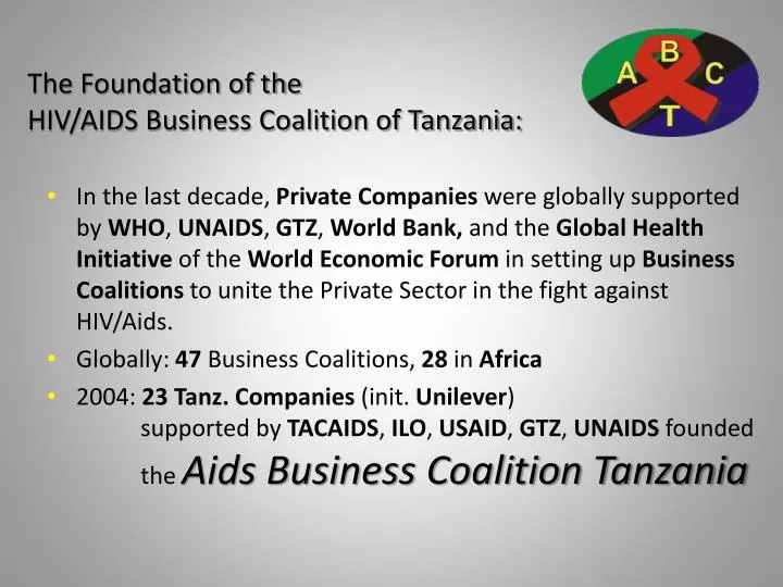 the foundation of the hiv aids business coalition of tanzania