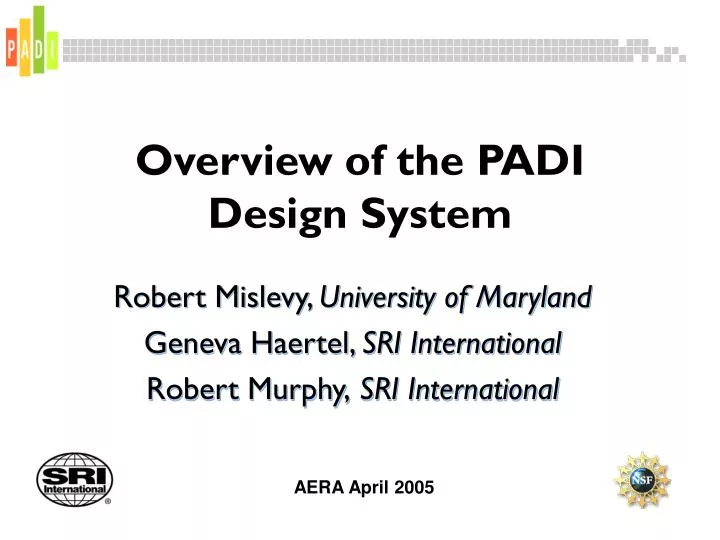 overview of the padi design system