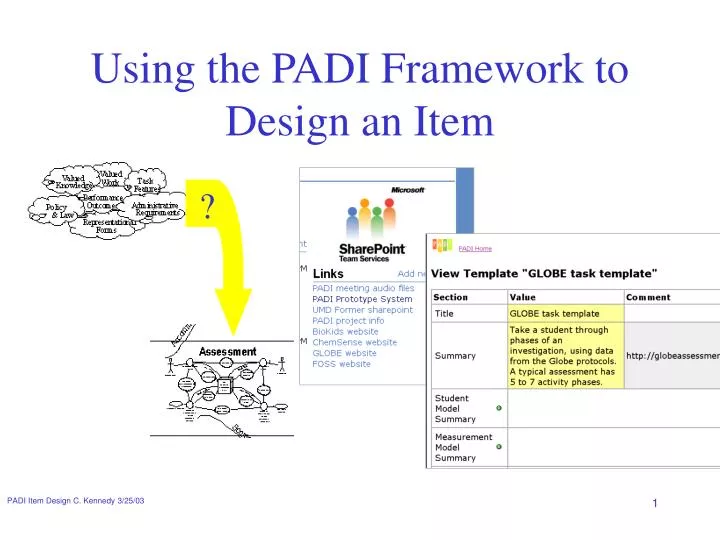 using the padi framework to design an item