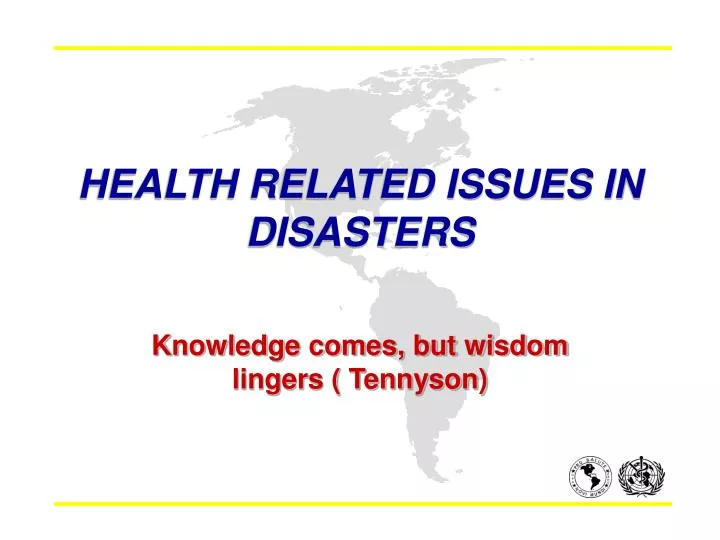 health related issues in disasters