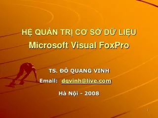 h qu n tr c s d li u microsoft visual foxpro