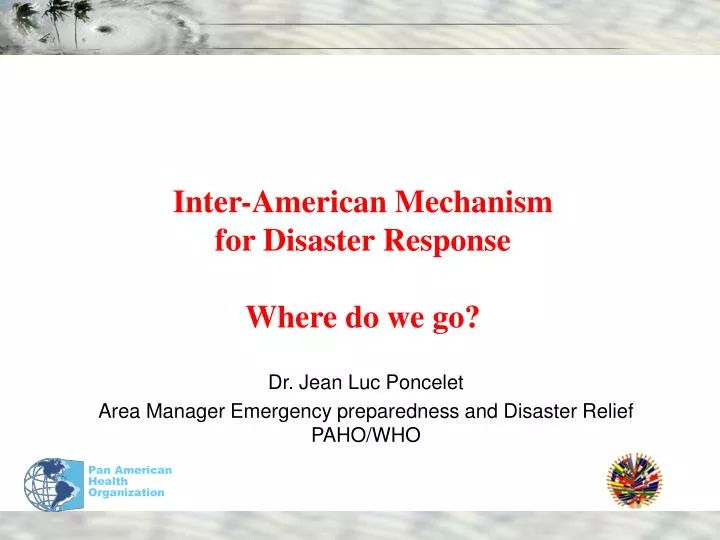 inter american mechanism for disaster response where do we go
