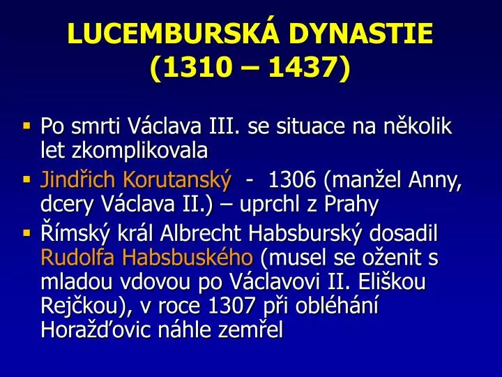 lucembursk dynastie 1310 1437