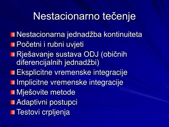 nestacionarno te enje