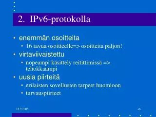 2 ipv6 protokolla