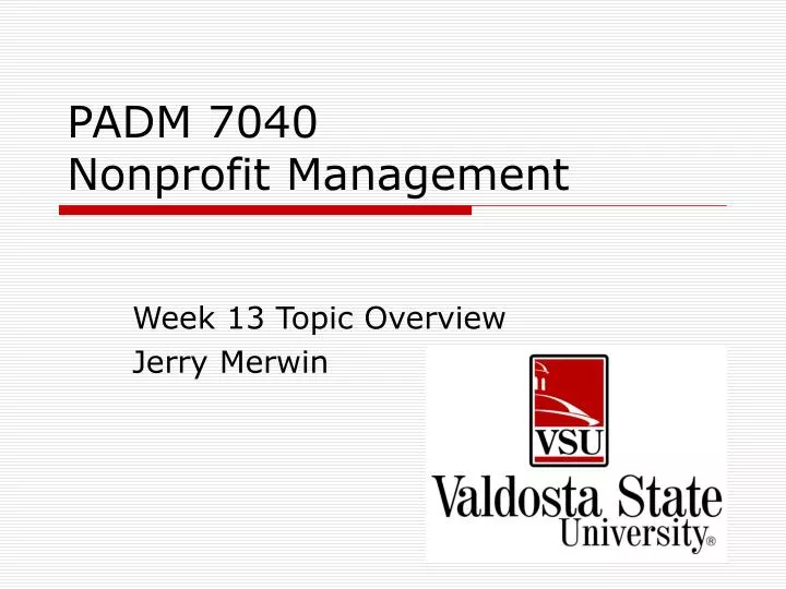 padm 7040 nonprofit management