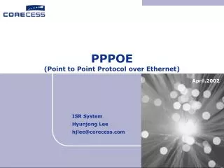 pppoe point to point protocol over ethernet