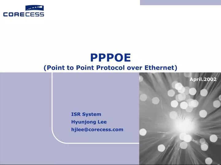 pppoe point to point protocol over ethernet