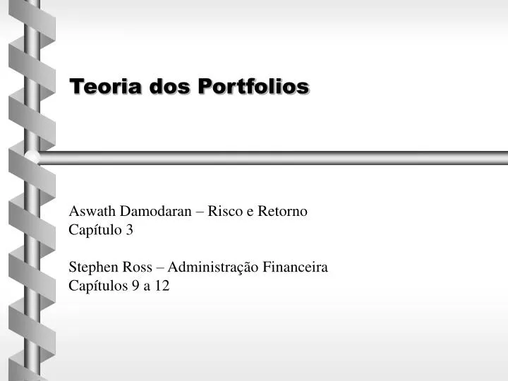 teoria dos portfolios
