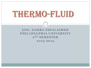 Thermo-Fluid