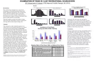 EXAMINATION OF PANIC IN 12,087 RECREATIONAL SCUBA DIVERS