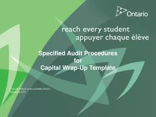 Specified Audit Procedures for Capital Wrap-Up Template