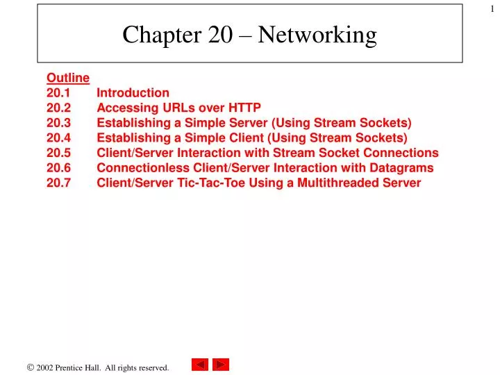 chapter 20 networking