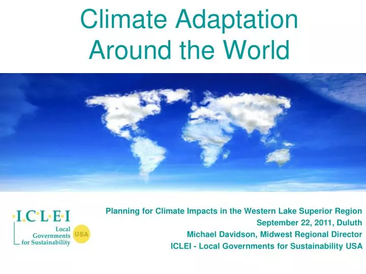 climate adaptation around the world