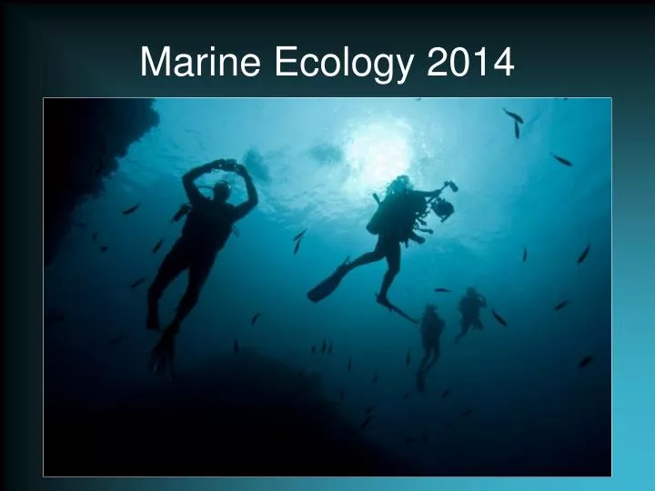 marine ecology 2014
