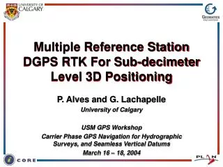 Multiple Reference Station DGPS RTK For Sub-decimeter Level 3D Positioning