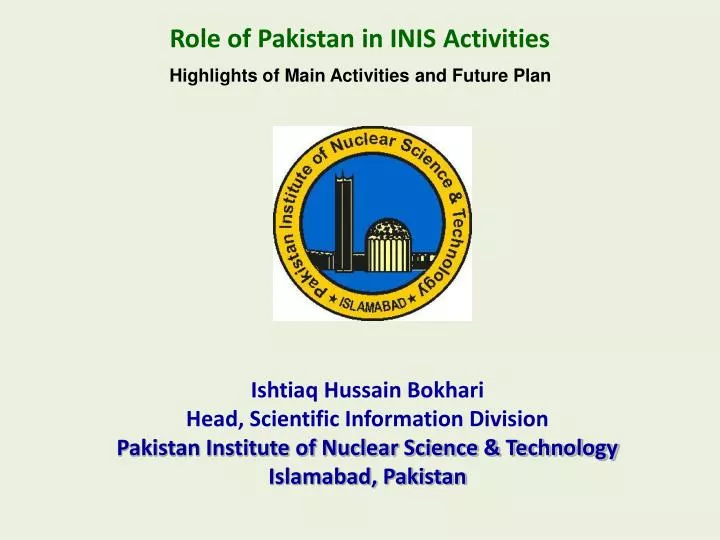 role of pakistan in inis activities