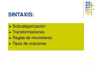 sintaxis