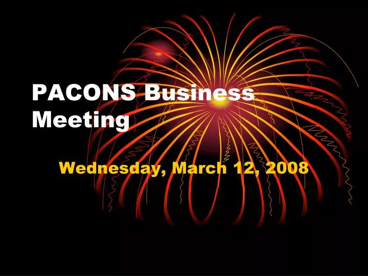 pacons business meeting